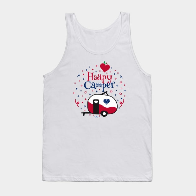 happy camper camping lover Tank Top by Tesszero